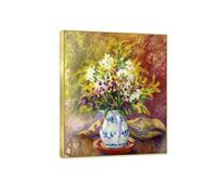 OZPWBVY Still Life Canvas Wall Art Picture-Gold Frame Paintings for Living Room Bedroom-Mimosas-Vintage Kitchen Decor 90x108cm35x42in