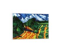 OZPWBVY White Frame-Famous Canvas Wall Art Painting-Pictures for Home Decoration-Landscape with Horse and Rider-Poster and Prints 20x30cm8x12in