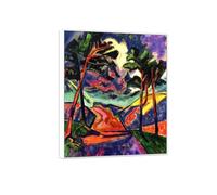 OZPWBVY White Frame-Famous Canvas Wall Art Painting-Pictures for Home Decoration-Lighting in Dunes-Poster and Prints 30x35cm12x13in