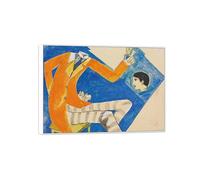 OZPWBVY White Frame-Famous Canvas Wall Art Painting-Pictures for Home Decoration-Study for Players-Poster and Prints 50x70cm20x27in