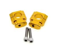 OZRWT CNC Motorcycle Universal Handle Bar Handle Fat Bar Risers Mount Clamp Adaptor 22mm 28mm For Pit Dirt Bike Racing Accessories ATV(28mm gold)