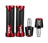 OZRWT Compatible With VFR750 VFR800 VFR800F VFR800X VFR 1200 X VFR1200X Motorcycle 7/8'' 22MM CNC Handle Bar Cap End Plugs Handlebar Grips(A black red set)