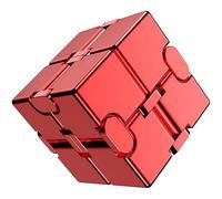 OZSSD Infinity Cube, Speed Cube,Puzzle Cube Aluminum Alloy Metal Magic Cube, Relieve Stress Anxiety Fidget Desk Toy, Sturdy, Heavy, ADHD, Autism,Red
