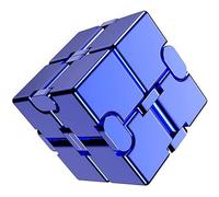 OZSSD Infinity Cube, Speed Cube,Puzzle Cube Aluminum Alloy Metal Magic Cube, Relieve Stress Anxiety Fidget Desk Toy, Sturdy, Heavy, ADHD, Autism,Blue
