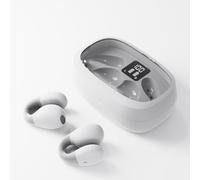 OZSSD Open Ear Wireless Bluetooth Headphones with Night Light, IP67 Waterproof Earphones for Sports Running Workout Gym Hiking Driving Cycling, 18H Playtime,White