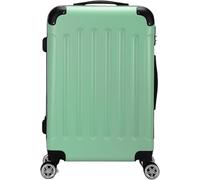 OZSSLJJ 20 Inch Hardside Carry-On Luggage for Business Travel - Lightweight Portable Suitcase with Wheels and Double Zipper(Green)