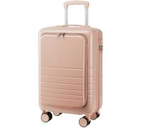 OZSSLJJ Lightweight Hard Shell Travel Suitcase - Airline Approved Luggage for Easy Travel(Pink,22in)