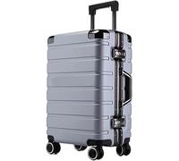 OZSSLJJ Luggage Double Row Swivel Wheel Suitcase Portable Travel Password Lock Carry on(E,20inch)