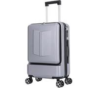 OZSSLJJ Luggage Suitcase Set ABS+PC Universal Wheel Trolley case with Pocket Compartment(F,20")