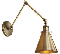 OZSSLJJ Vintage Wall Sconce Adjustable Industrial Long Swing Arm Wall Mount Lights E27 Edison Socket Wall Lamps Metal Bracket