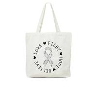 OZTEMETY Breast Cancer Tote Bags - Chemo & Post-Surgery Care Package, Inspirational Gifts - Women's Canvas Reusable Shopping Bags-51, Tote Bag, L