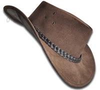 Oztrala Jacaru Hat Suede Leather Cowboy Men's Womens Childrens Kids Australian Outback Western Aussie WS 1007 UK