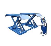 OZTSR 1.2M 3T Capacity Mobile Scissor Lift - Double Cylinder Hydraulic Car Lifter for Oil Changes, Home Garage and Floor Maintenance