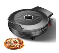 OZTYSGXM Electric Pizza Oven with Independent Switch and Anti-scalding Handle, Pizza Oven for Countertops Multifunctional Pancake Maker for Kitchens Pizzeria Restaurant, Easy to Clean,Black