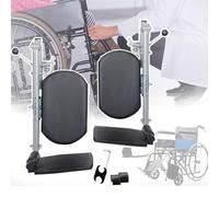 OZTYSGXM Universal Wheelchair Leg Rest with Padded Footrest, Adjustable Angle 90°-180° Wheelchair Leg Rest Elevators, Easy Cleaning Fits Most Standard wheelchairs,1 pair