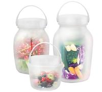 Ozwen 3-Pack Reusable Silicone Food Storage Containers with Handle, BPA-Free Collapsible Lunch Box for Home & Travel & Indoor & Outdoor Use, Leak-Proof Snack Container Heat and Cold & Dishwasher Safe