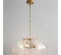 OZWJDY 20-inch Crystal Chandeliers Can Be Installed in Various Spaces Such As Bedrooms, Hotels, and Kitchen Islands. Glass Chandelier for Living Room in Minimalist European Style.
