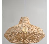 OZWJDY 22-inch Rattan Woven Pendant Light Bohemian, Wabi-Sabi, Nordic Multi-Style Ceiling Light Fixture Retro Lamp Suitable for Bedrooms, Hotels, Study Rooms, Dining Areas, Entryways, and More