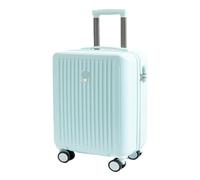 OZWYCY Suitcase 20-inch Trolley Suitcase, Scratch-Resistant, Wear-Resistant, Strong and Durable, Thickened Leather Suitcase Luggage(Blue,26IN)