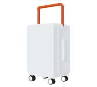 OZWYCY Suitcase Mid-Mounted Wide Trolley Case Business Suitcase Men's and Women's Waterproof Universal Wheel Suitcase Luggage(White,24in)