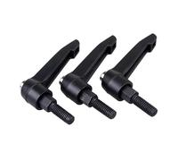 OZXJW 1Pc Black M12 M16 Male Threaded Bolt Clamping Lever Machinery Adjustable Handle Locking External Knob Metalworking L Type(M12X25mm)