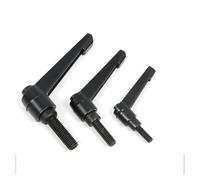 OZXLH 1Pcs M4 M5 M6 M8 M10 M12 M16 L Shape Clamping Lever Machinery Adjustable Handle Locking External Male Thread Knob(M4x10)
