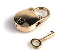OZXNO 1PCS Vintage Mini Bear Padlock Key Lock Antique Style Small Key Lock (Gold)