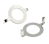 OZXNO 2 PCS 1.65" (42 mm) E27 Phenolic Socket Lamp Harp Saddle Base Lampshade Holder Non-slip UNO Collar Ring Adapter for E27 Threaded Base,Silver