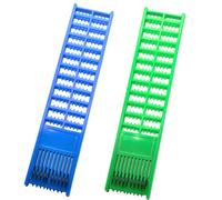 OZXNO 2 Pcs Fishing Hook Holder Plastic Snelled Hook Holder Fishing Leader Line Board Organizer (Blue and Green)