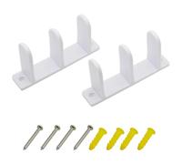 OZXNO 2 Pcs Siding Closet Door Floor Guide ABS Bypass Door Guide Fit for 1-3/8" Thick Door (White)