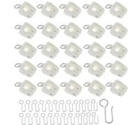 OZXNO 50pcs Curtain Track Sets Ceiling Curtain Track Roller Hooks Plastic Drapery Rail Sliding Glider with S Hooks