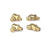 OZXWL 5pcs M4 M5 M6 M8 M10 M12 M14 Male 45 Degree 90 Degree Brass Grease Zerk Nipple Connector For Grease Gun Machine(M4x0.7,45 Degree)