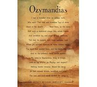 Ozymandias Poem Print by Percy Bysshe Shelley, Vintage Style Poetry Wall Art, Parchment Background, A4 Size.