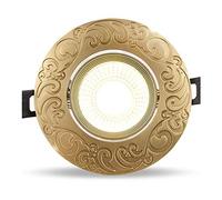 OZZKI Recessed 3w5w7w9w Retro Super Bright Dimmable LED Downlight Light COB Ceiling Spotlight European Aluminum Brass Ceiling Recessed Panel Lights Indoor Lighting Living Room Bedroom Integrated