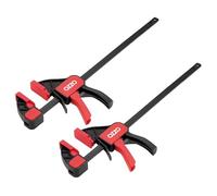 OZZO 300mm Dual Action Bar Clamp for Woodwork - 2 Piece Set | Heavy Duty Spreader with 65KG Load | Quick Grip Woodworking Tools | Fast Release Mechanism
