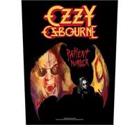 Ozzy Osbourne Back Patch Patient No. 9 Logo Official Black 36cm X 29cm One Size