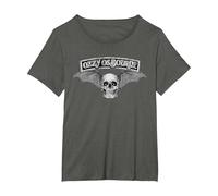 Ozzy Osbourne - Birmingham Biker Skull T-Shirt, Women's Plus, Asphalt Grey, 1X