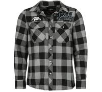 Ozzy Osbourne Check Shirt Long-sleeved Shirt black grey XL