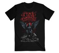 Ozzy Osbourne Men's Angel Wings Cotton T-Shirt in Black | Size: Large Ozzy Osbourne Black L