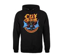 Ozzy Osbourne Men's Bat Circle Pullover Hoodie in Black | Size: Large Ozzy Osbourne Black L