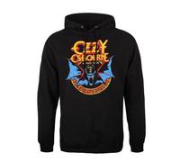 Ozzy Osbourne Men's Bat Circle Pullover Hoodie in Black | Size: Small Ozzy Osbourne Black S
