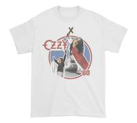 Ozzy Osbourne Men's Blizzard Of Ozz ´80 Cotton T-Shirt in White | Size: Large Ozzy Osbourne White L