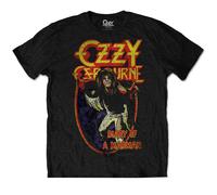Ozzy Osbourne Men's Diary Of A Mad Man Cotton T-Shirt in Black | Size: Small Ozzy Osbourne Black S