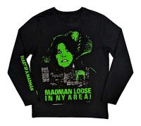 Ozzy Osbourne Men's Madman Loose Back Print Long-Sleeved T-Shirt in Black | Size: Medium Ozzy Osbourne Black M