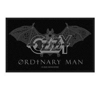 Ozzy Osbourne - Ozzy Osbourne Patch Ordinary Man Logo Official Black Woven Sew on Accessory Size
