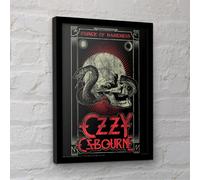 Ozzy Osbourne Prince Of Darkness Framed Poster in Black Ozzy Osbourne Black