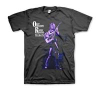 Ozzy Osbourne & Randy Rhoads Tribute Mens Black Short Sleeve T Shirt 80s Vintage Style Rock Graphic Tees, Black, XL