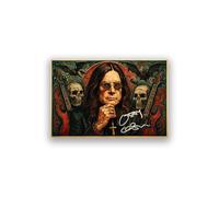 Ozzy Osbourne Retro Styled Signed Poster Print - Limited Edition Autograph Fan Gift - Collectible Memorabilia Wall Art Merchandise (A4 Unframed)