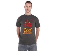Ozzy Osbourne T Shirt Yellow Eyes Jumbo Official Unisex Charcoal Grey L