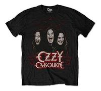 Rockoff Trade Men's Ozzy Osbourne Crows & Bars T-Shirt, Black, X (Size:X-Large)